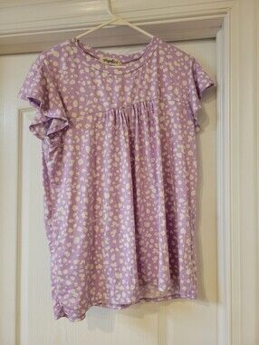 Haptics Short Sleeve Flowy Blouse Womens Large Used